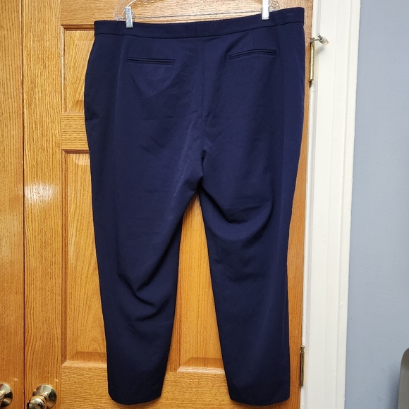 Lauren Ralph Lauren Plus Navy Trousers Dress Pants, 18W - Picture 3 of 5